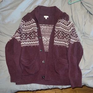 Burgundy Cardigan